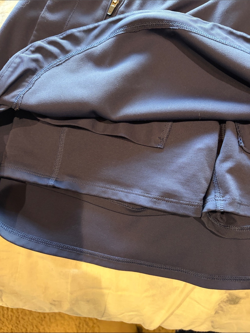 Athleta Navy Blue Athletic Skort with Zip Pockets - Picture 2 of 4